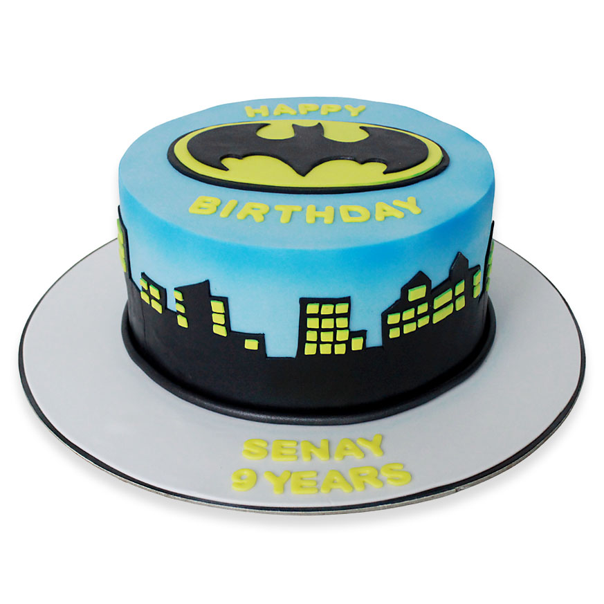 Batman Theme Fondant Cake Delivery In Delhi NCR