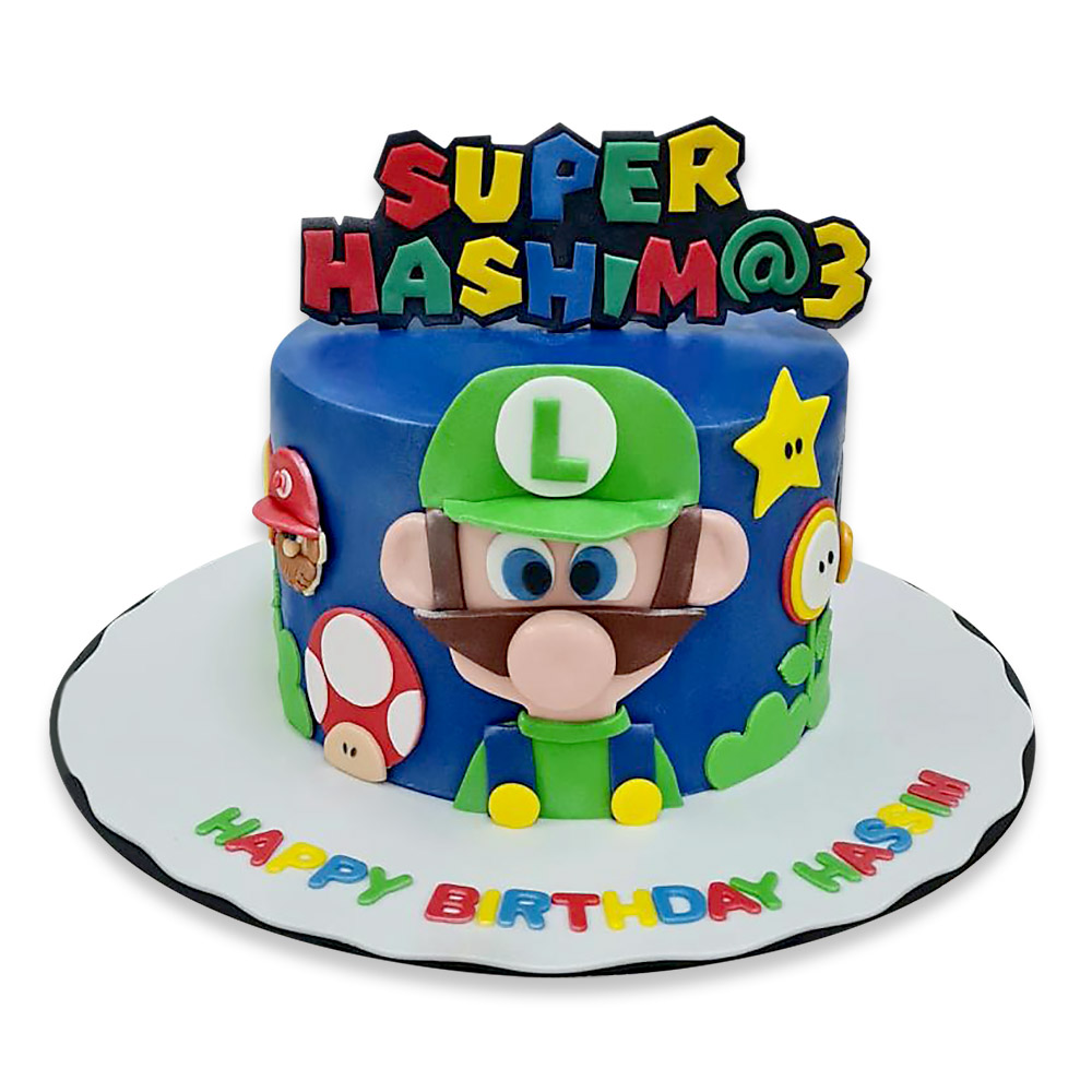 B'zzz Cakes - Super Mario Cake!!!! I had a blast making this design come to  life! The customer added a Mario Figure and a King Koopa for the top! We  just made